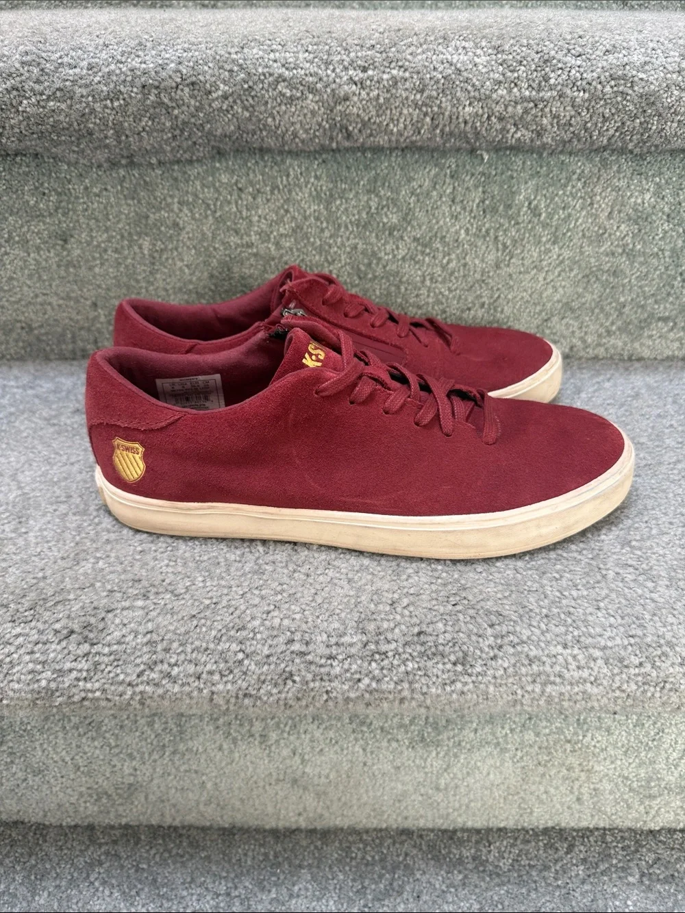 K-Swiss Low-Top Start-Up Maroon Suede Sneakers